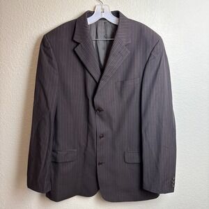 Gianfranco Ruffini Black  Gray Brown Pinstripe Suit No material Tags See Meas.